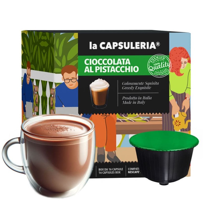 Capsule compatibili Nescafe Dolce Gusto - Cioccolata al Pistacchio