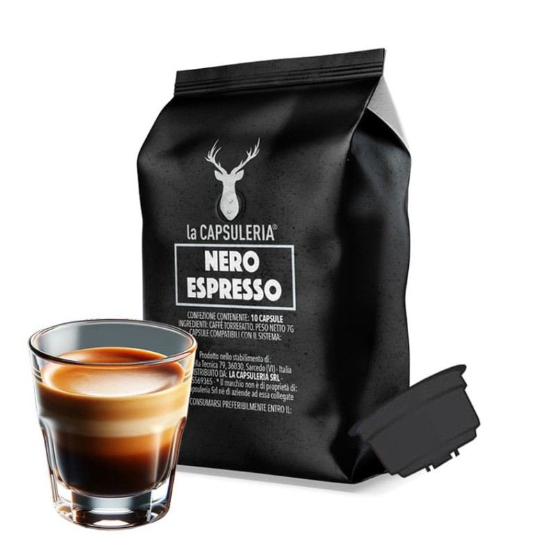 Caffitaly compatible capsules - Black Espresso Coffee