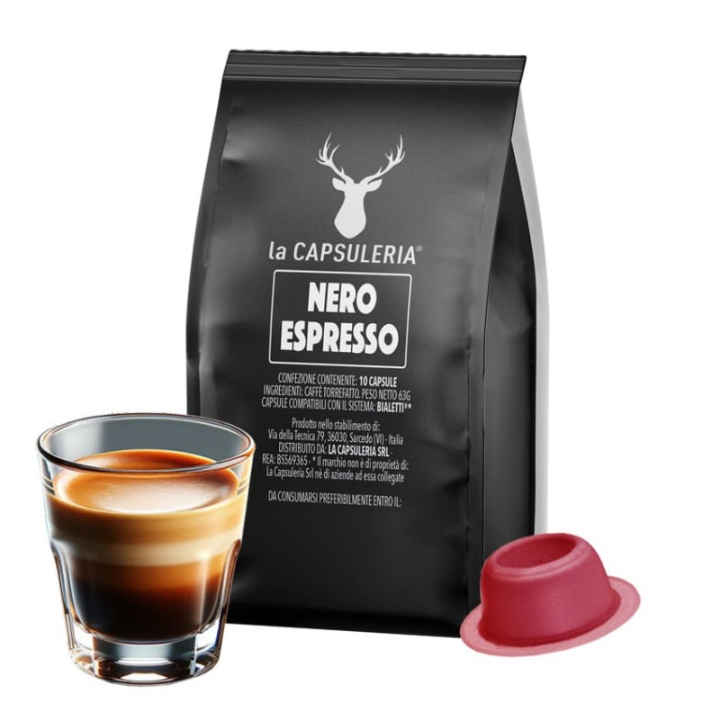Compatible capsules Bialetti - Black Espresso Coffee