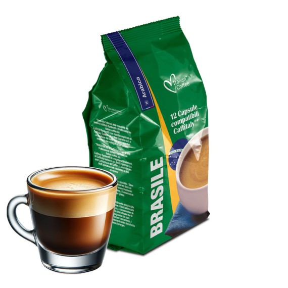Caffè Brasile 100% Arabica - Capsule compatibili con Caffitaly