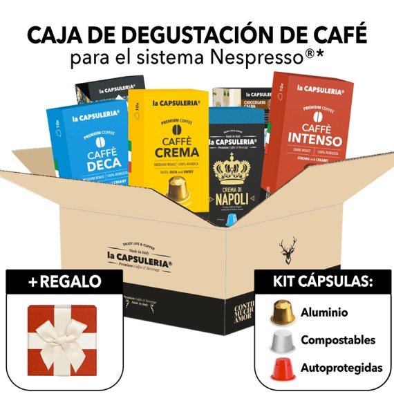 Cápsulas compatibles con Nespresso, oferta de estuche de degustación, cápsulas de café
