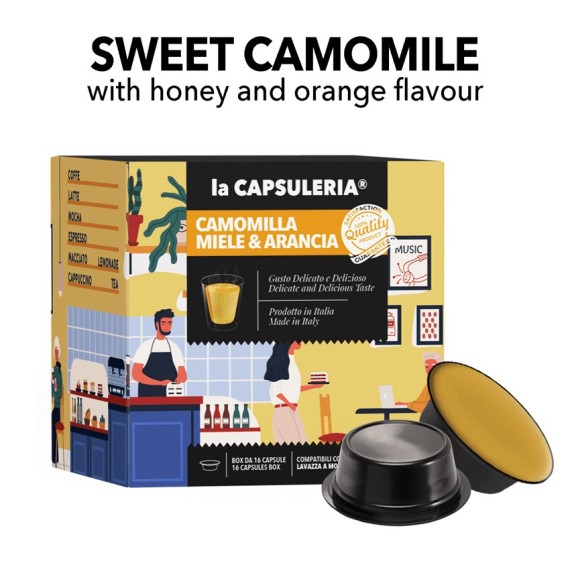 Lavazza A Modo Mio compatible capsules - Camomilla Dolce Lavazza A Modo Mio compatible capsules - Camomilla Dolce