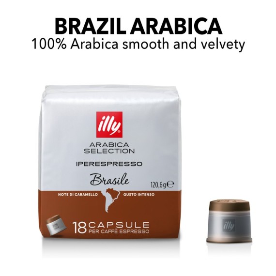 Coffee Brazil 100% Arabica 18 Original Illy Iperspresso Capsules