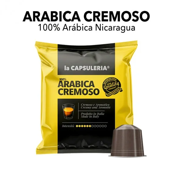 Capsules compatibles avec Nespresso - Café 100% Arabica Cremoso