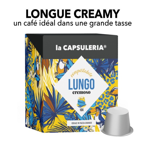 Capsules compatibles avec Nespresso - Caffè Lungo Cremoso