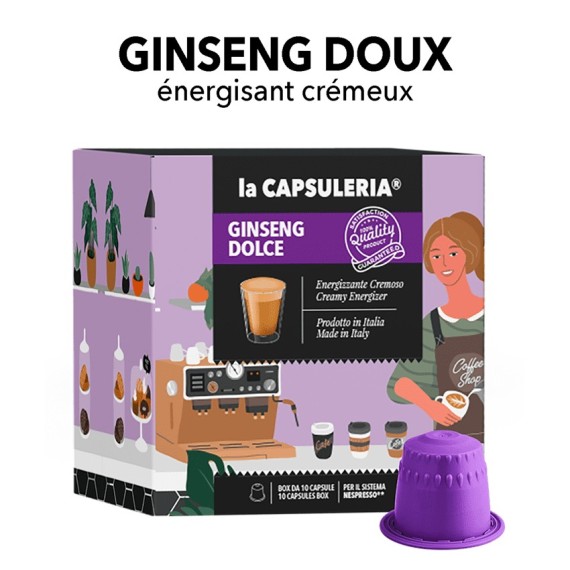 Capsules compatibles avec Nespresso - Ginseng doux