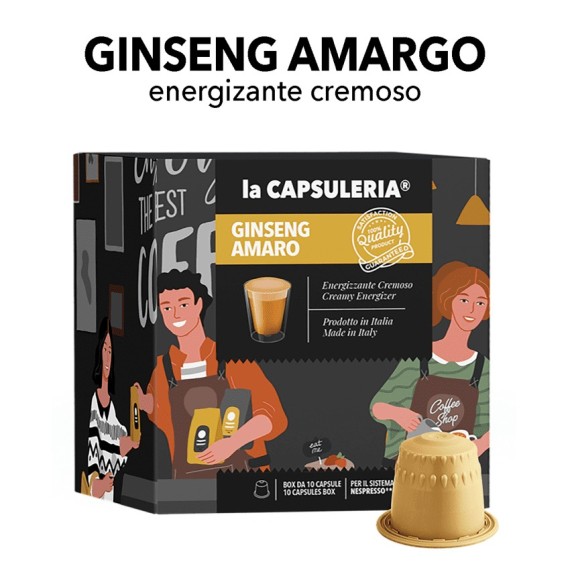 Cápsulas compatibles con Nespresso - Ginseng Amaro