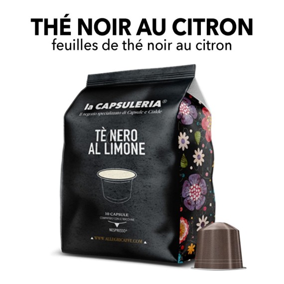 Capsules compatibles Nespresso - Thé noir au citron
