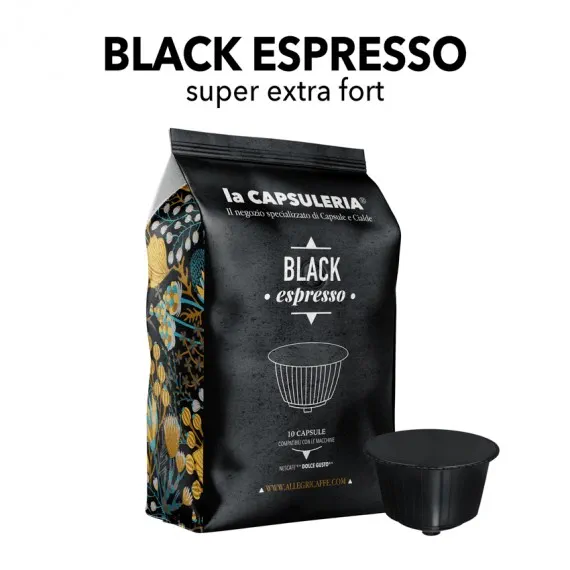 Capsules compatibles Nescafe Dolce Gusto - Noir Café espresso