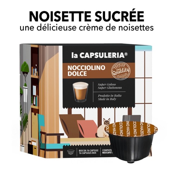 Capsules compatibles Nescafe Dolce Gusto - Nocciolino