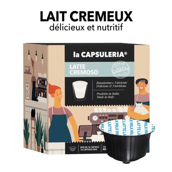 Capsules compatibles Nescafe Dolce Gusto - Lait crémeux