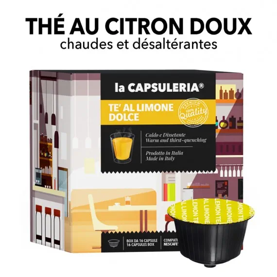 Capsules compatibles Nescafe Dolce Gusto - Thé doux au citron