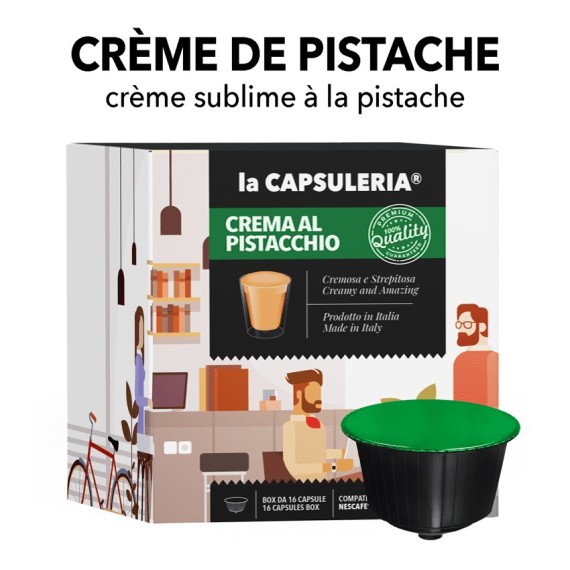 Capsules compatibles Nescafe Dolce Gusto - Crème de pistache
