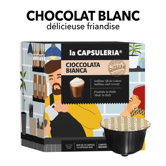 Capsules compatibles Nescafe Dolce Gusto - Chocolat blanc