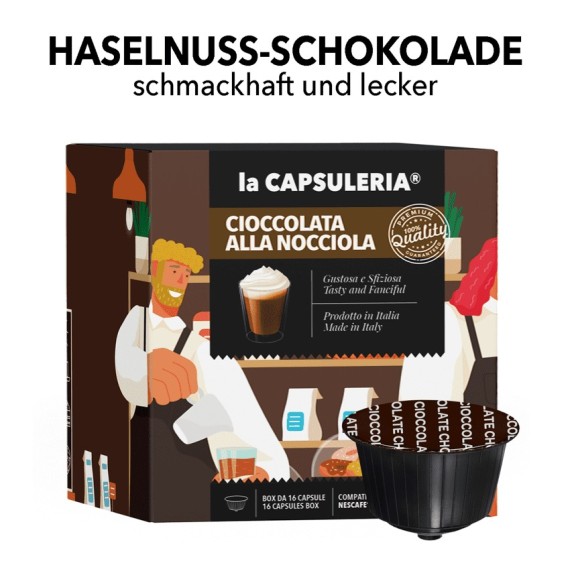 Nescafe Dolce Gusto kompatible Kapseln - Haselnuss-Schokolade Nescafe Dolce Gusto kompatible Kapseln - Haselnuss-Schokolade