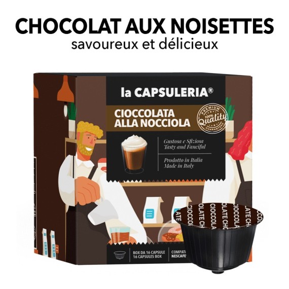 Capsules compatibles Nescafe Dolce Gusto - Chocolat noisette