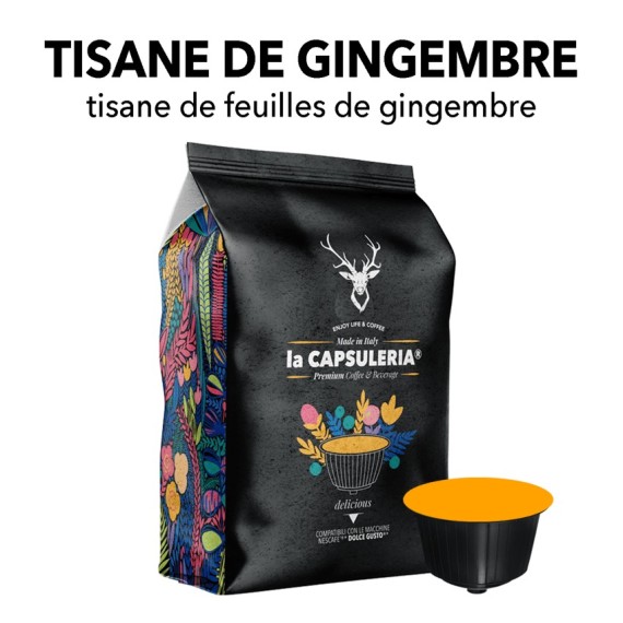 Capsules compatibles Nescafe Dolce Gusto - Tisane de gingembre Capsules compatibles Nescafe Dolce Gusto - Tisane de gingembre