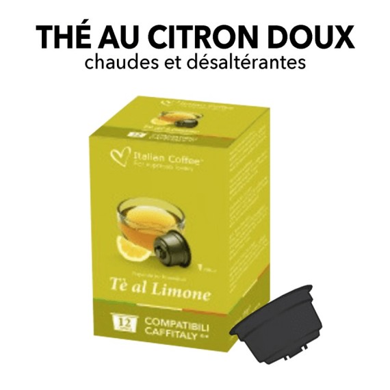 Capsules compatibles Caffitaly - Thé doux au citron