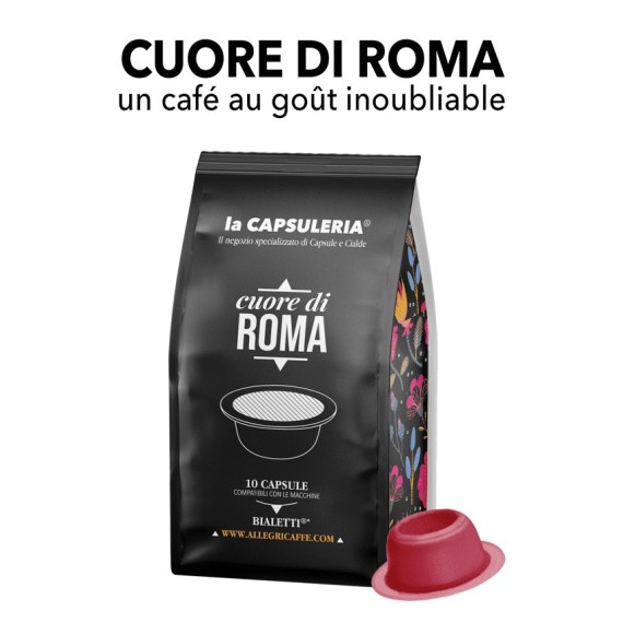 Capsules compostables compatibles avec Bialetti - Caffè Cuore di Roma