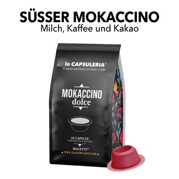 Bialetti kompatible Kapseln - Mokaccino Dolce