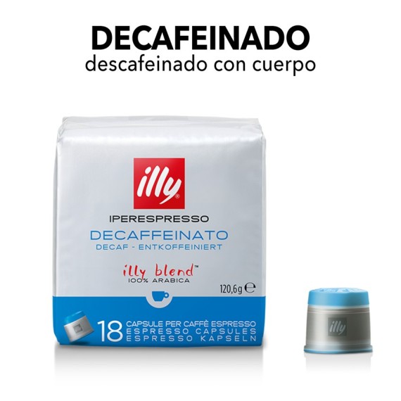 Café descafeinado 18 cápsulas de Illy Iperspresso Original