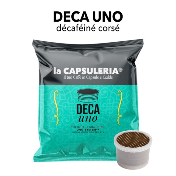 Capsules compatibles avec le système Uno - Café Intenso décaféiné