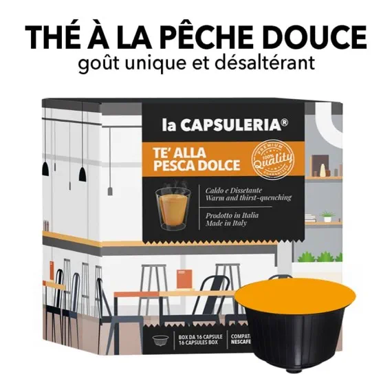 Capsules compatibles Nescafe Dolce Gusto - Thé Sweet Peach Leaf
